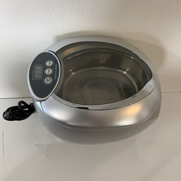Brookstone Ultrasonic Cleaner Jewelry DVD Eyeglass Watches & More CD-7830A - Picture 3 of 6